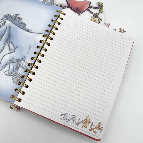 Disney Winnie the Pooh Spiral Notebook Journal Set of 4 w/ 4 Tab Dividers – New - Picture 6 of 8